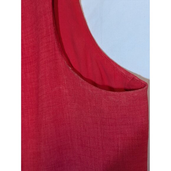 Jones Studio Coral Sleeveless Sheath Dress Size 18W Lightweight Linen Blend - Picture 4 of 8